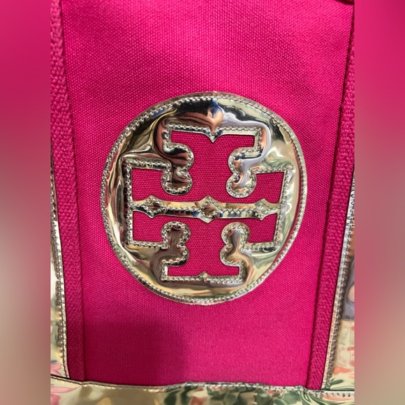 Tory Burch Ella Canvas Tote in Hot Pink - Picture 15 of 15